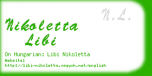 nikoletta libi business card